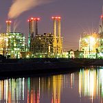Power Plant at nighttime.