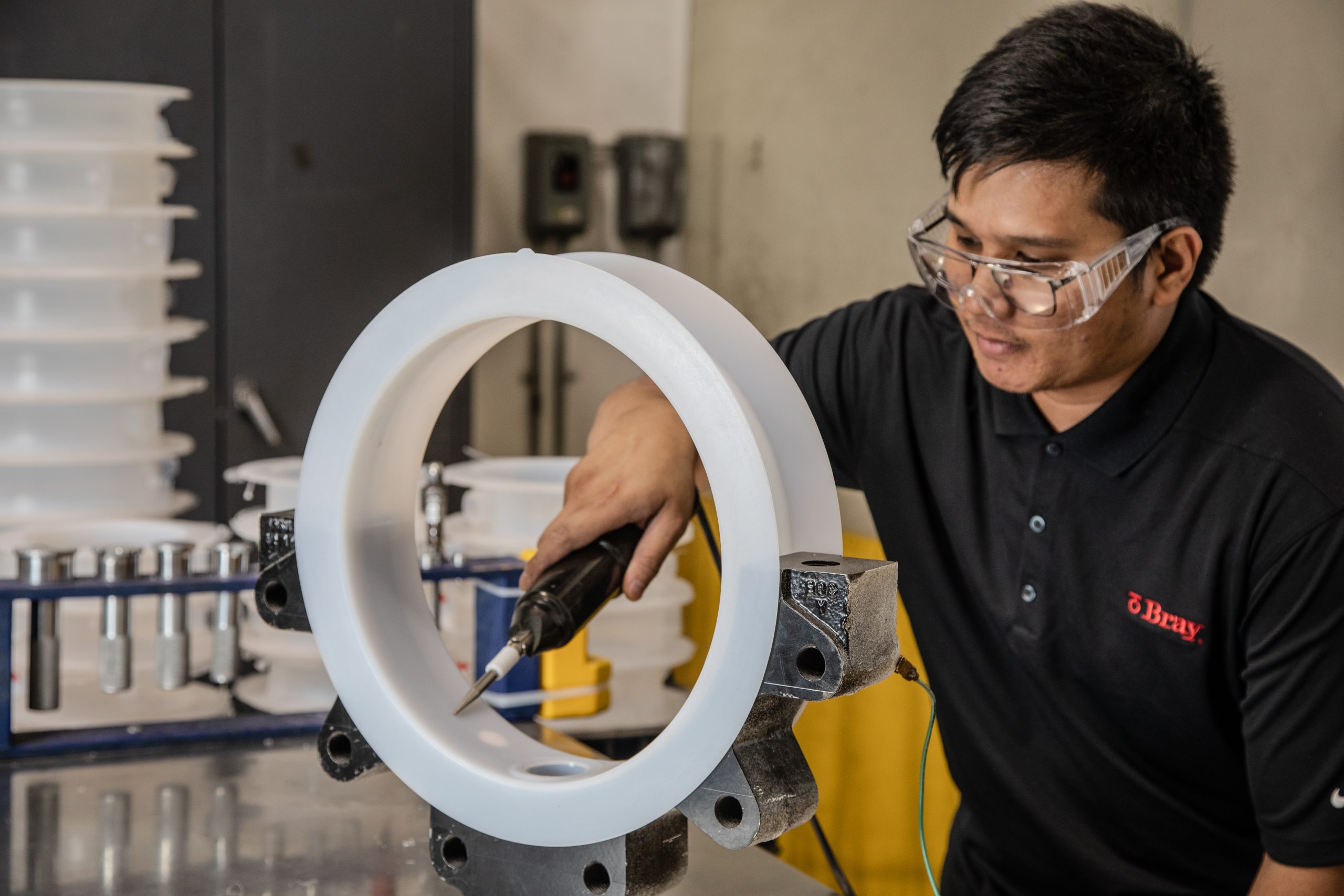 Bray Technician conducts NDT to ensure High Quality Elevating Specialized Valve Solutions
