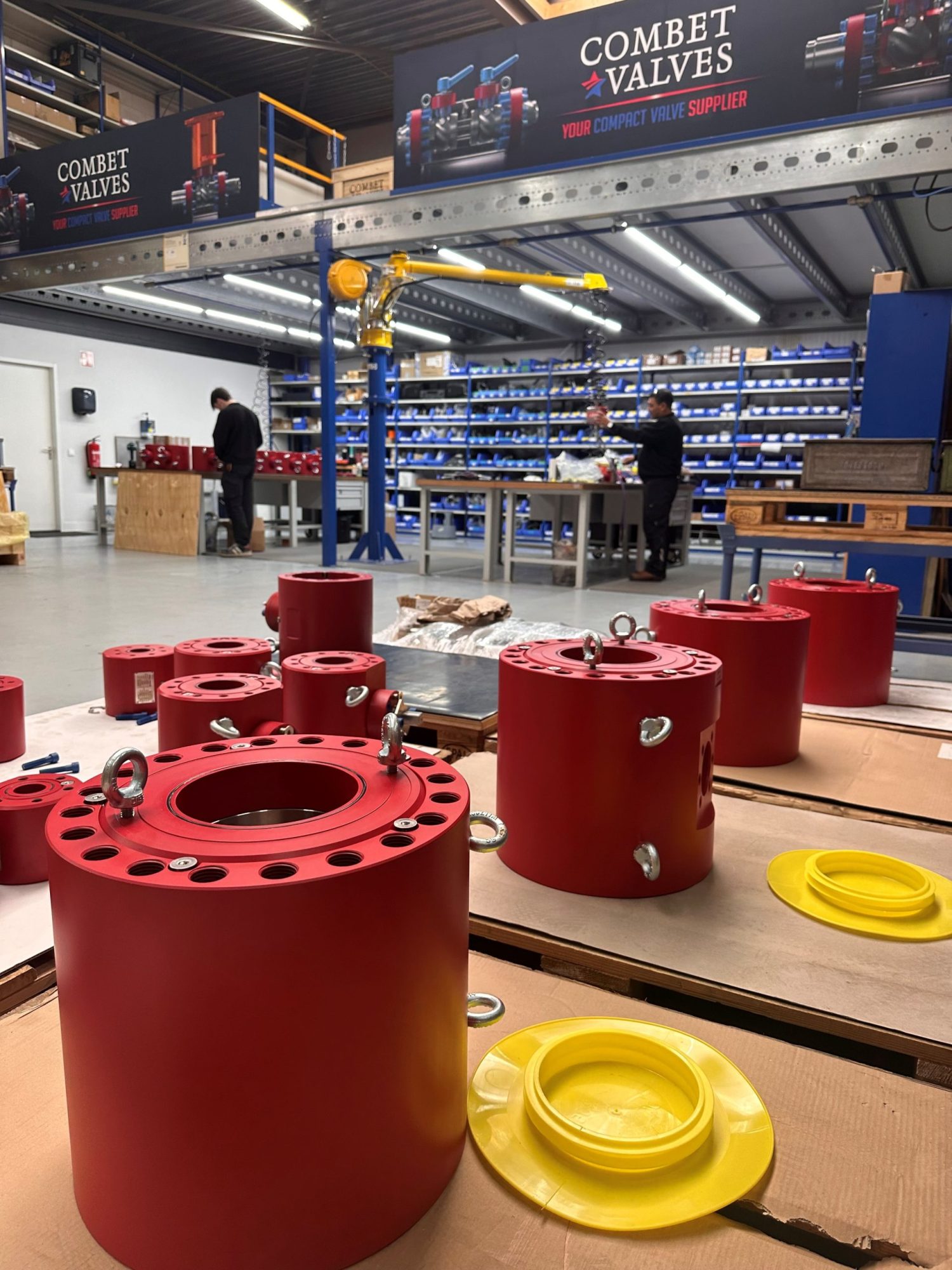 6 8 Inch Valves Combet’s stock of 8-inch valves.